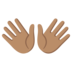 Open Hands: Medium Skin Tone Emoji Copy Paste ― 👐🏽 - google-android