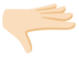 Palm Down Hand: Light Skin Tone Emoji Copy Paste ― 🫳🏻 - google-android