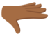 Palm Down Hand: Medium-dark Skin Tone Emoji Copy Paste ― 🫳🏾 - google-android