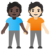 People Holding Hands: Dark Skin Tone, Light Skin Tone Emoji Copy Paste ― 🧑🏿‍🤝‍🧑🏻 - google-android