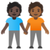 People Holding Hands: Dark Skin Tone, Medium-dark Skin Tone Emoji Copy Paste ― 🧑🏿‍🤝‍🧑🏾 - google-android