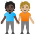 People Holding Hands: Dark Skin Tone, Medium-light Skin Tone Emoji Copy Paste ― 🧑🏿‍🤝‍🧑🏼 - google-android