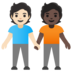 People Holding Hands: Light Skin Tone, Dark Skin Tone Emoji Copy Paste ― 🧑🏻‍🤝‍🧑🏿 - google-android