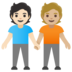 People Holding Hands: Light Skin Tone, Medium-light Skin Tone Emoji Copy Paste ― 🧑🏻‍🤝‍🧑🏼 - google-android