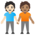 People Holding Hands: Light Skin Tone, Medium Skin Tone Emoji Copy Paste ― 🧑🏻‍🤝‍🧑🏽 - google-android