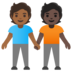 People Holding Hands: Medium-dark Skin Tone, Dark Skin Tone Emoji Copy Paste ― 🧑🏾‍🤝‍🧑🏿 - google-android