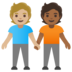 People Holding Hands: Medium-light Skin Tone, Medium-dark Skin Tone Emoji Copy Paste ― 🧑🏼‍🤝‍🧑🏾 - google-android