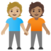 People Holding Hands: Medium-light Skin Tone, Medium Skin Tone Emoji Copy Paste ― 🧑🏼‍🤝‍🧑🏽 - google-android