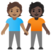 People Holding Hands: Medium Skin Tone, Dark Skin Tone Emoji Copy Paste ― 🧑🏽‍🤝‍🧑🏿 - google-android