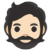 Person: Light Skin Tone, Beard Emoji Copy Paste ― 🧔🏻 - google-android
