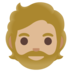 Person: Medium-light Skin Tone, Beard Emoji Copy Paste ― 🧔🏼 - google-android