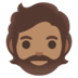 Person: Medium Skin Tone, Beard Emoji Copy Paste ― 🧔🏽 - google-android