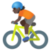 Person Biking: Dark Skin Tone Emoji Copy Paste ― 🚴🏿 - google-android