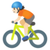 Person Biking: Light Skin Tone Emoji Copy Paste ― 🚴🏻 - google-android