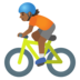 Person Biking: Medium-dark Skin Tone Emoji Copy Paste ― 🚴🏾 - google-android