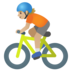 Person Biking: Medium-light Skin Tone Emoji Copy Paste ― 🚴🏼 - google-android