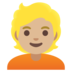 Person: Medium-light Skin Tone, Blond Hair Emoji Copy Paste ― 👱🏼 - google-android