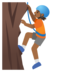 Person Climbing: Medium-dark Skin Tone Emoji Copy Paste ― 🧗🏾 - google-android