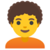 Person: Curly Hair Emoji Copy Paste ― 🧑‍🦱 - google-android