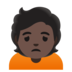 Person Frowning: Dark Skin Tone Emoji Copy Paste ― 🙍🏿 - google-android