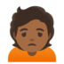 Person Frowning: Medium-dark Skin Tone Emoji Copy Paste ― 🙍🏾 - google-android