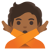 Person Gesturing NO: Medium-dark Skin Tone Emoji Copy Paste ― 🙅🏾 - google-android