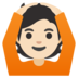 Person Gesturing OK: Light Skin Tone Emoji Copy Paste ― 🙆🏻 - google-android