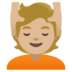 Person Getting Massage: Medium-light Skin Tone Emoji Copy Paste ― 💆🏼 - google-android