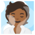 Person In Steamy Room: Medium-dark Skin Tone Emoji Copy Paste ― 🧖🏾 - google-android