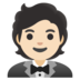 Person In Tuxedo: Light Skin Tone Emoji Copy Paste ― 🤵🏻 - google-android