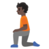 Person Kneeling: Dark Skin Tone Emoji Copy Paste ― 🧎🏿 - google-android