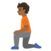 Person Kneeling: Medium-dark Skin Tone Emoji Copy Paste ― 🧎🏾 - google-android