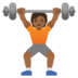 Person Lifting Weights: Medium-dark Skin Tone Emoji Copy Paste ― 🏋🏾 - google-android