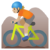 Person Mountain Biking: Medium-light Skin Tone Emoji Copy Paste ― 🚵🏼 - google-android