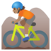 Person Mountain Biking: Medium Skin Tone Emoji Copy Paste ― 🚵🏽 - google-android