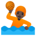 Person Playing Water Polo: Dark Skin Tone Emoji Copy Paste ― 🤽🏿 - google-android