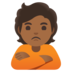 Person Pouting: Medium-dark Skin Tone Emoji Copy Paste ― 🙎🏾 - google-android