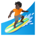 Person Surfing: Dark Skin Tone Emoji Copy Paste ― 🏄🏿 - google-android