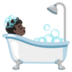 Person Taking Bath: Dark Skin Tone Emoji Copy Paste ― 🛀🏿 - google-android