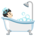 Person Taking Bath: Light Skin Tone Emoji Copy Paste ― 🛀🏻 - google-android