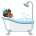 Person Taking Bath: Medium-dark Skin Tone Emoji Copy Paste ― 🛀🏾 - google-android