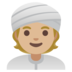 Person Wearing Turban: Medium-light Skin Tone Emoji Copy Paste ― 👳🏼 - google-android