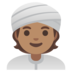 Person Wearing Turban: Medium Skin Tone Emoji Copy Paste ― 👳🏽 - google-android