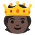 Person With Crown: Dark Skin Tone Emoji Copy Paste ― 🫅🏿 - google-android