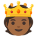 Person With Crown: Medium-dark Skin Tone Emoji Copy Paste ― 🫅🏾 - google-android
