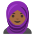 Woman With Headscarf: Medium-dark Skin Tone Emoji Copy Paste ― 🧕🏾 - google-android