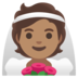 Person With Veil: Medium Skin Tone Emoji Copy Paste ― 👰🏽 - google-android