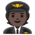 Pilot: Dark Skin Tone Emoji Copy Paste ― 🧑🏿‍✈ - google-android