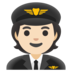 Pilot: Light Skin Tone Emoji Copy Paste ― 🧑🏻‍✈ - google-android