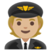 Pilot: Medium-light Skin Tone Emoji Copy Paste ― 🧑🏼‍✈ - google-android